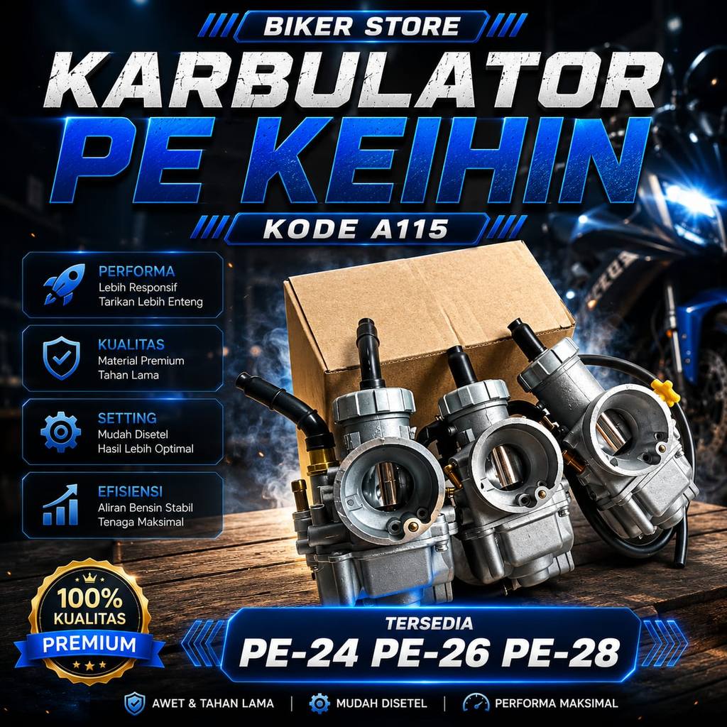 KARBURATOR PE KARBU PE 28, 26, 24 KEIHIN CODE A115