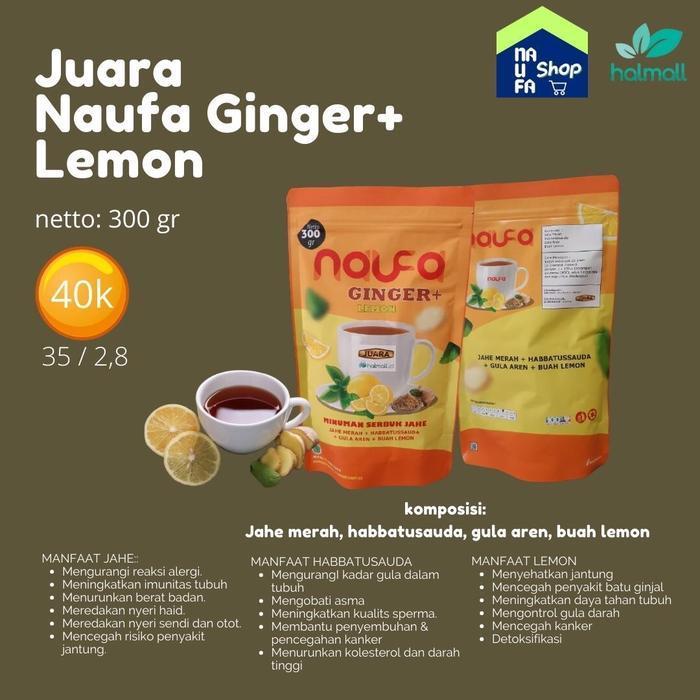 Naufa Ginger Aren Plus Buah Pinang Muda 300gr - Ginger Lemon
