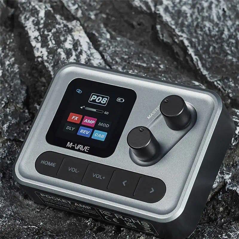 M-VAVE Pocket AMP Mini Guitar Bass Amp LCD Color Screen APP Controlled Multi-Function Desktop Effect