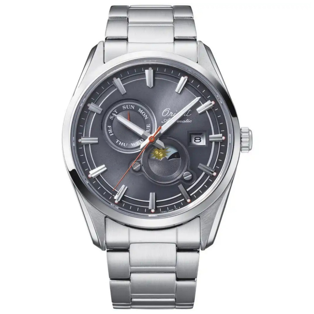 Asli Ori100%  Jam Tangan Pria ORIENT Contemporary RA-AK0311N 75th Anniversary Stretto Sun and Moon M