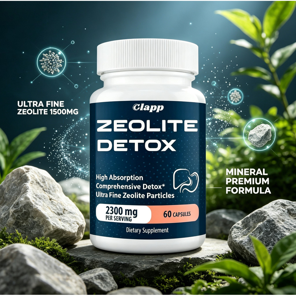 Clapp Zeolite Detox 2300mg 60 Kapsul Ultra Fine Zeolite Mineral Supplement  CO3975