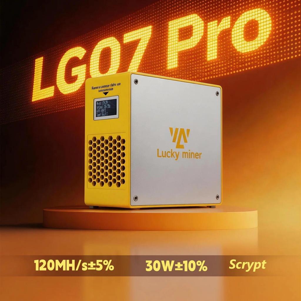LuckyMiner LG07Pro Scrypt Crypto Miner 120MH/s LTC DOGE Mining Machine Low Power 15W Energy Saving H