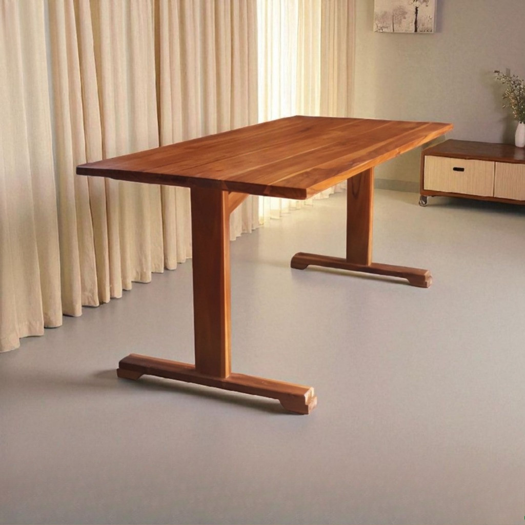 Meja Model C kayu Mahoni Meja minimalis Meja  Meja kerja wooden table | meja kayu meja kerja kayu 03