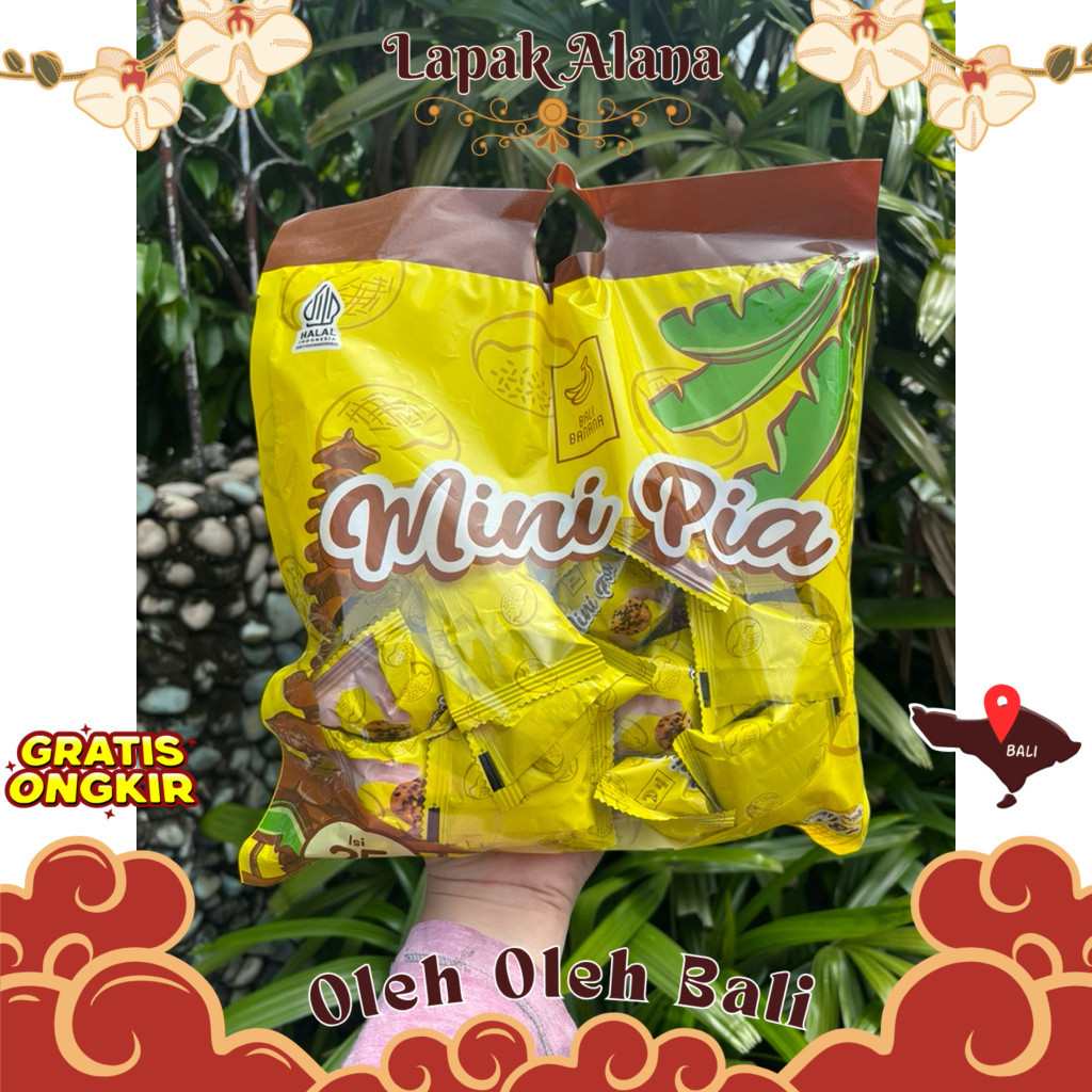 MINI PIA BALI BANANA ISI 25 pcs Pia Bali Jajanan Khas Bali Oleh oleh bali Jastip Bali