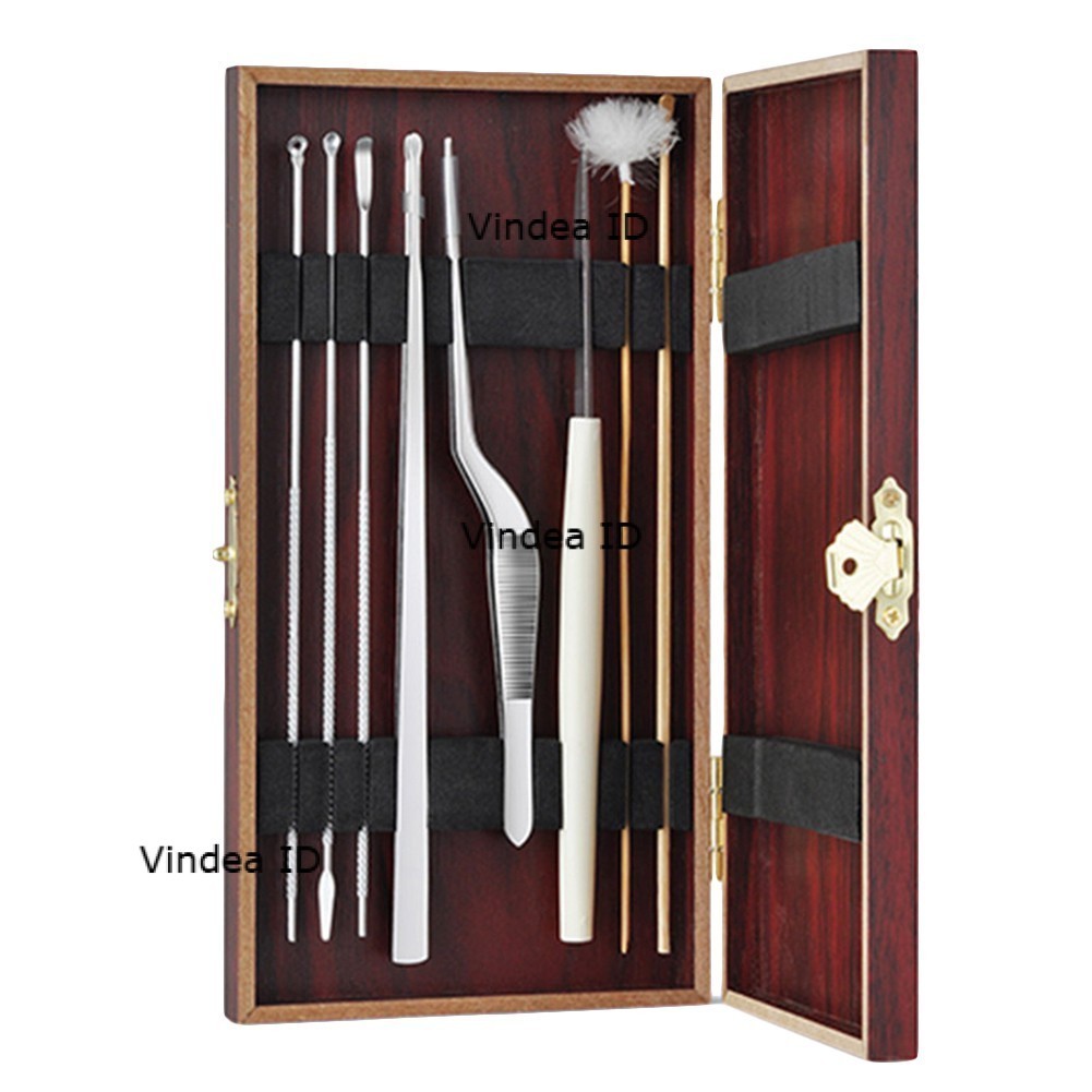 8pcs Alat Pembersih Kuping Stainless Pembersih Telinga Ear Wax Picker Alat Pembersih Telinga Lengkap