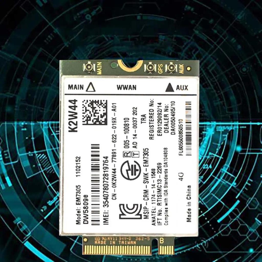 DT59 EM7305 GOBI5000 WiFi Card+Antenna 4G NGFF WWAN for DELL Latitude E7250 E7450 E5250 7214 7350 74