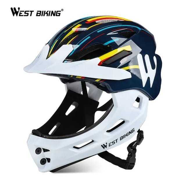 Foto West Biking Helm Sepeda Anak Fullface Covered Kids Modullar 2 in 1 Helmet Full Face