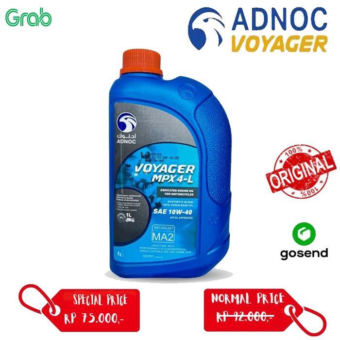 ADNOC VOYAGER MPX 4-L 10W40 1L Oli Mesin Motor Manual 4T Synthetic