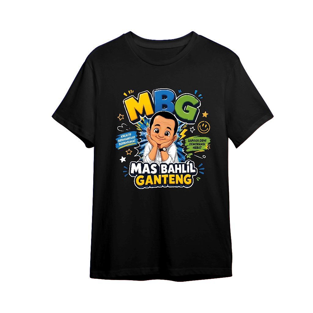 Kaos Bahlil MBG Mas Bahlil Ganteng Kaos MBG MAS BAHLIL GANTENG my little bolu ketan buahlil