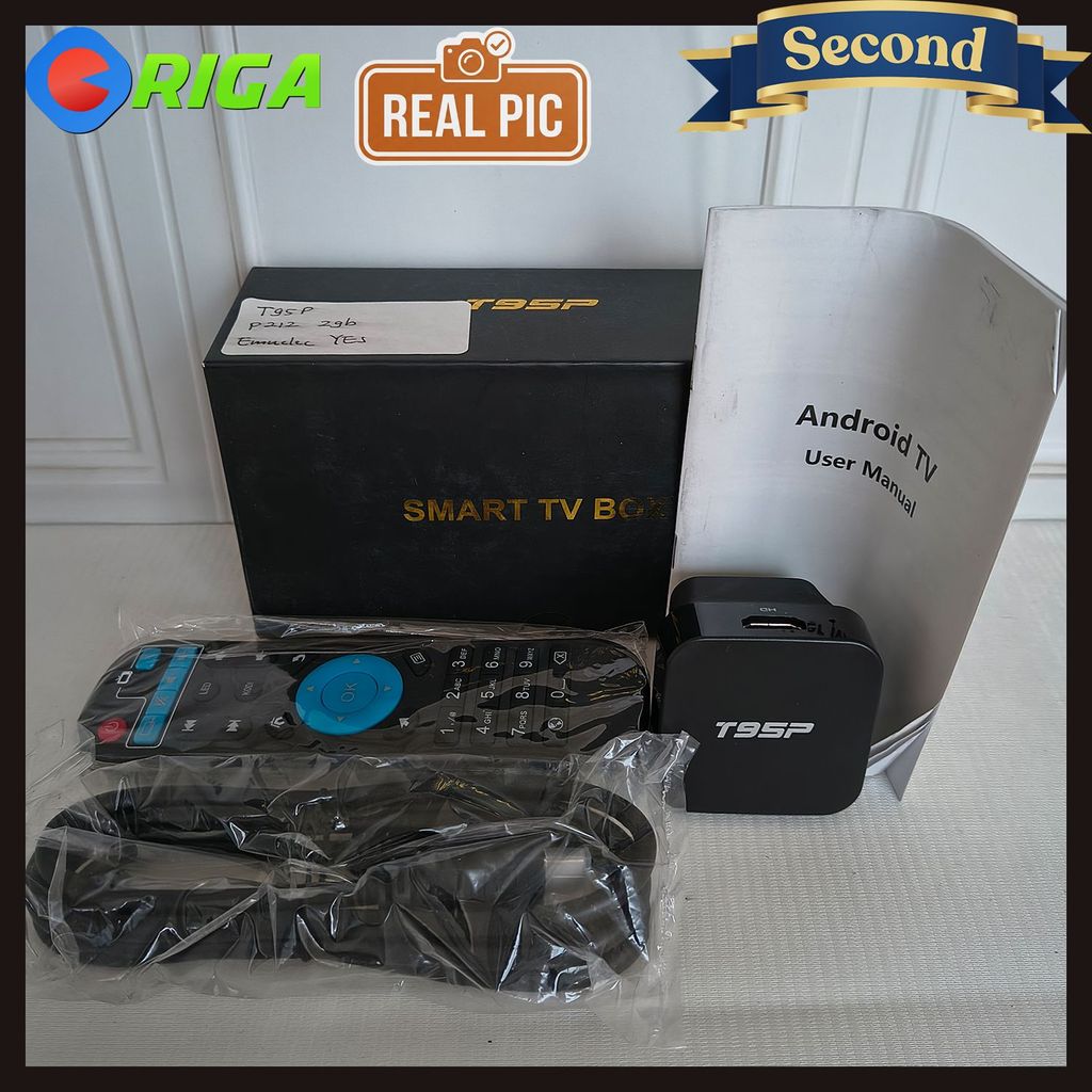 Android TV Box Mini T95P 2GB 8GB Amlogic S905X - Plug Wall Super Ringkas Fullset Bekas Mulus