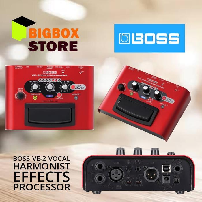 BOSS VE-2 Harmonist Efek Processor Original dengan 24 Tipe Harmoni dan Fungsi Auto Harmony untuk Git