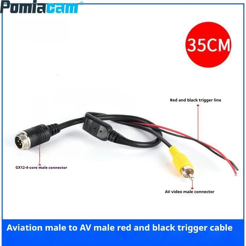 10PCS GX12 RCADCBNC Adapter Cable Fourcore Aviation Head Pure Copper Video Cable Car DVRsplaycamerav