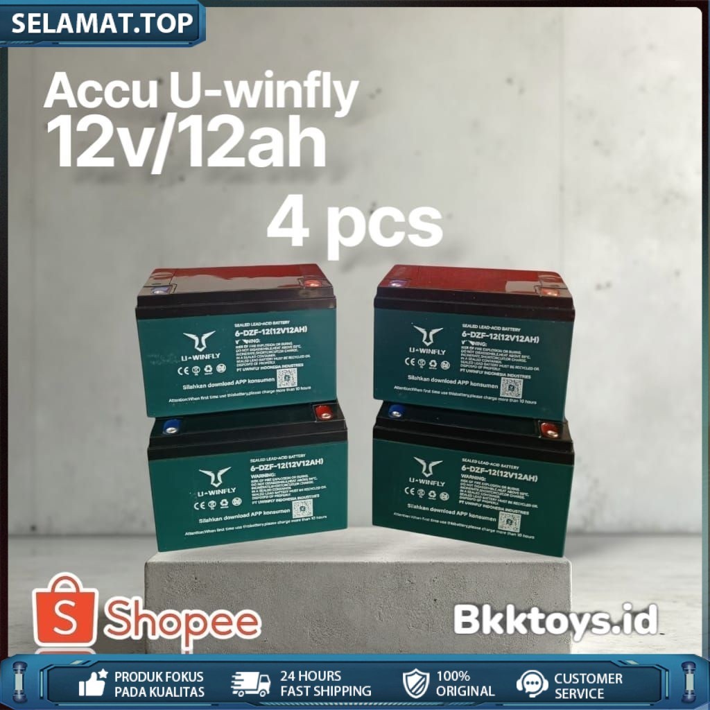AKI SEPEDA LISTRIK U-WINFLY 12v/12ah aki 48v/12ah aki 12v/20ah