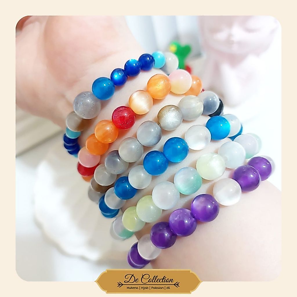 Gelang Manik Cat eye shimmer / Gelang Handmade