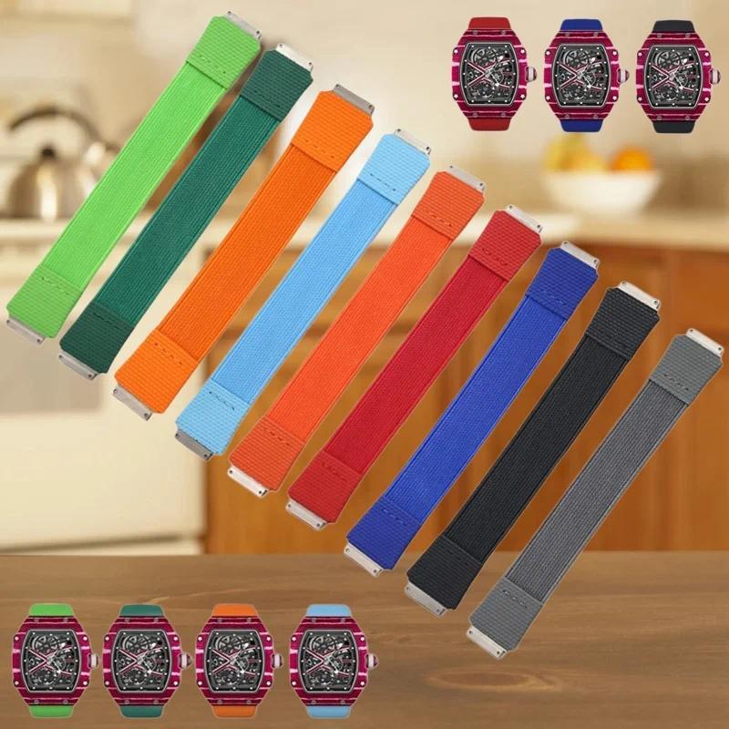 For RM Richard Miller Men's Collection RM67 RM67-02 67-01 Series New Elastic Band Loop Strap Watchba
