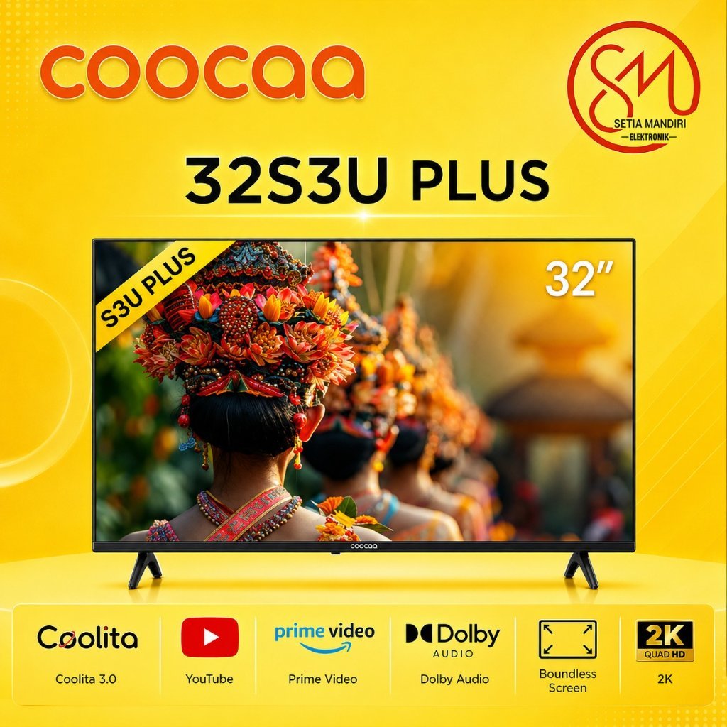 TD [KARGO] COOCAA 32S3U 24S3U Smart LED TV 24 dan 32 Inch HD Digital DVB Bezel Less Dolby WiFi