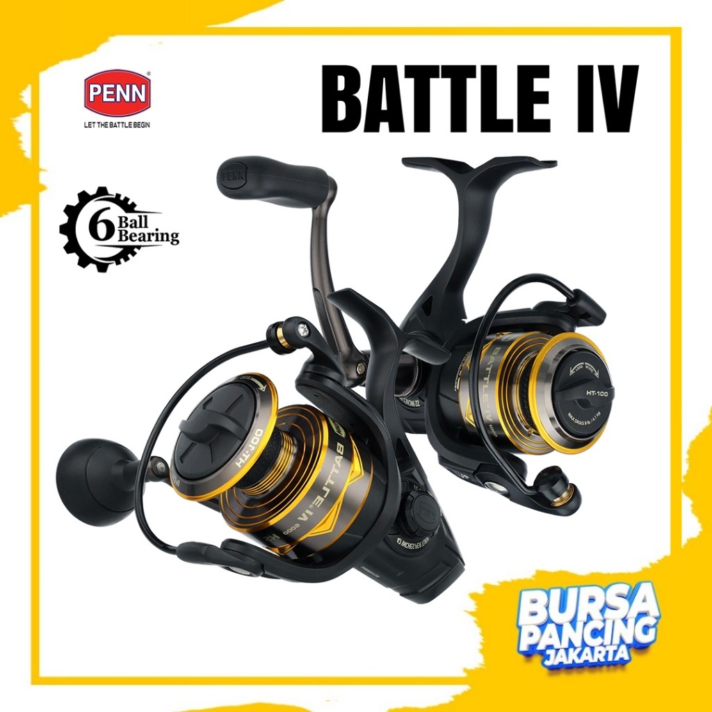 PENN Reel Pancing Spinning BATTLE IV 1000 - 10000 Hydro Armor system Full Metal Body and sideplate R
