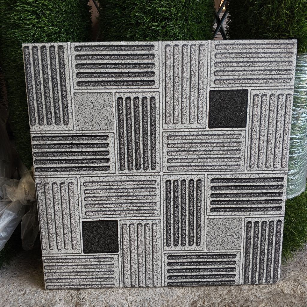 FERTUSHOP  Keramik 40x40 abu motif (matt-doff) keramik teras/ keramik lantai