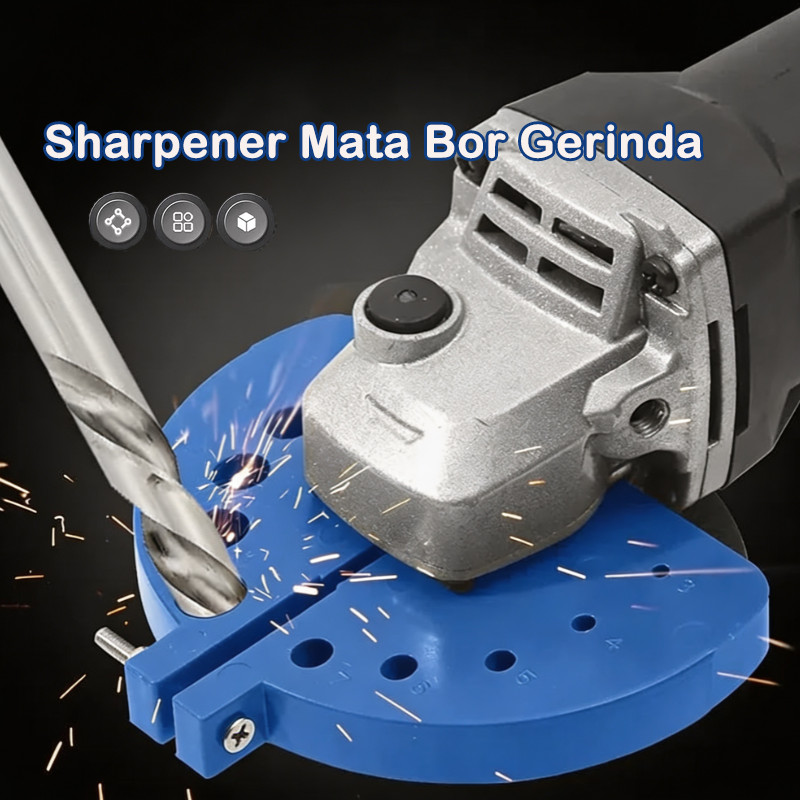 Alat Pengasah Mata Bor Mesin Gerinda Tangan Drill Bit Sharpener Dudukan Asah Bor Praktis Serbaguna U