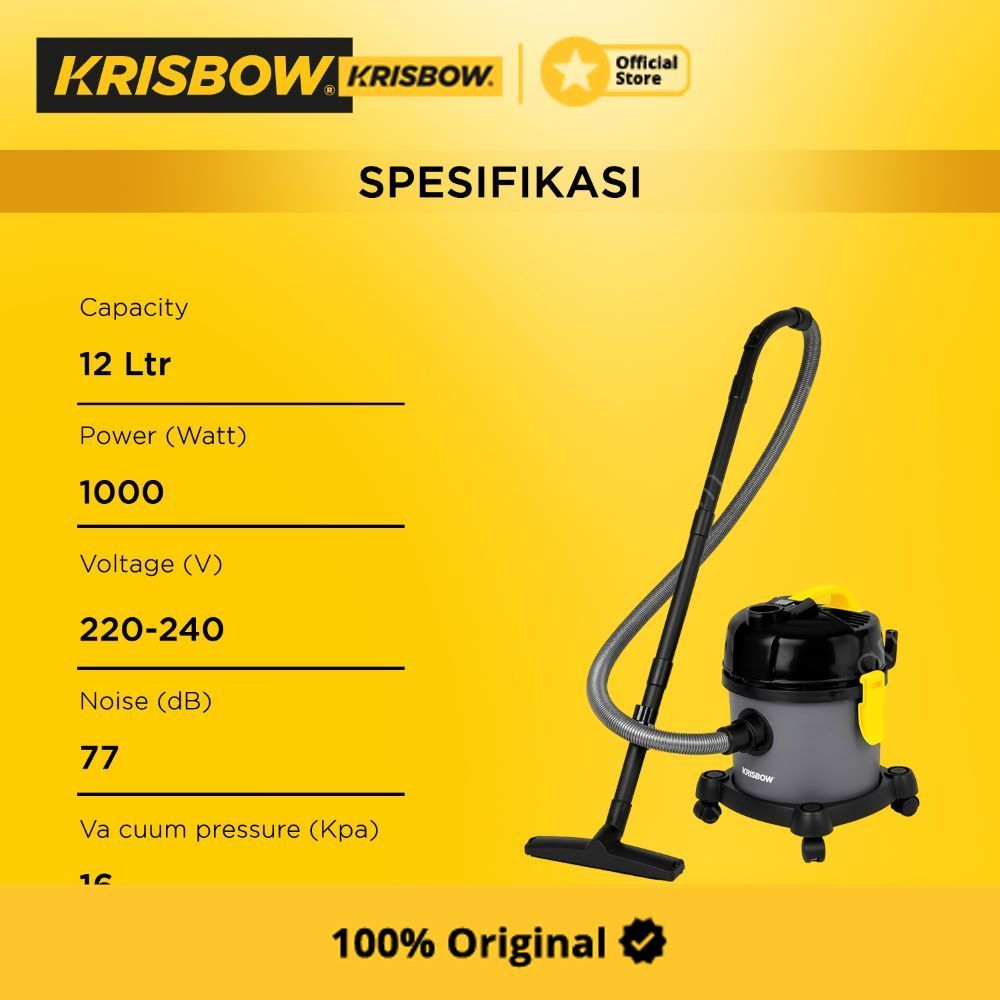 DISKON KRISBOW VACUUM CLEANER WET & DRY 1000 WATT PENYEDOT DEBU ALAT VACUM MESIN VACUUM HISAP DEBU