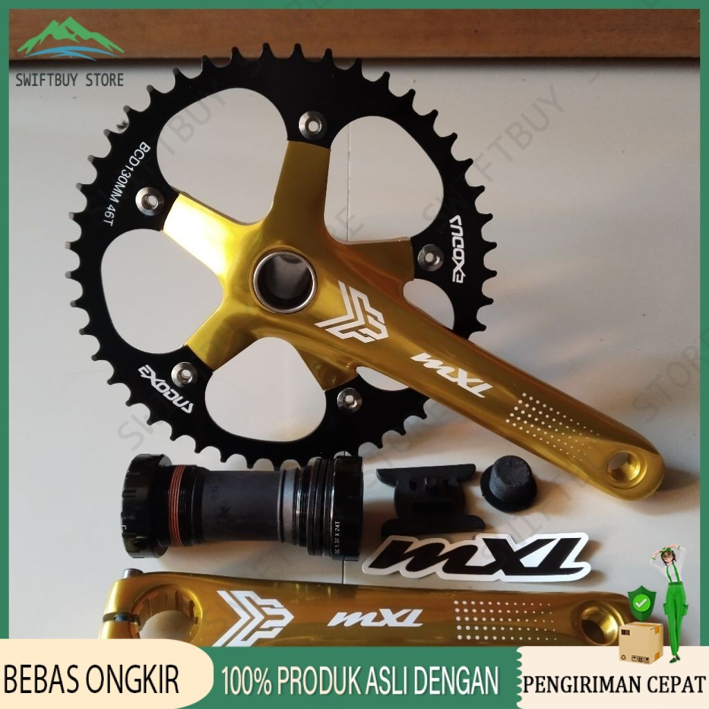 crankset syte/MXL/Prime/slk crank BMX 48T dan 48T  HT 2 bcd 130 Swiftbuystore