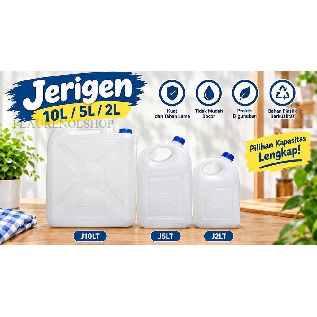 Jerigen Plastik Putih 10LITER/5LITER/2LITER/ J10LT/J5LT/J2LT
