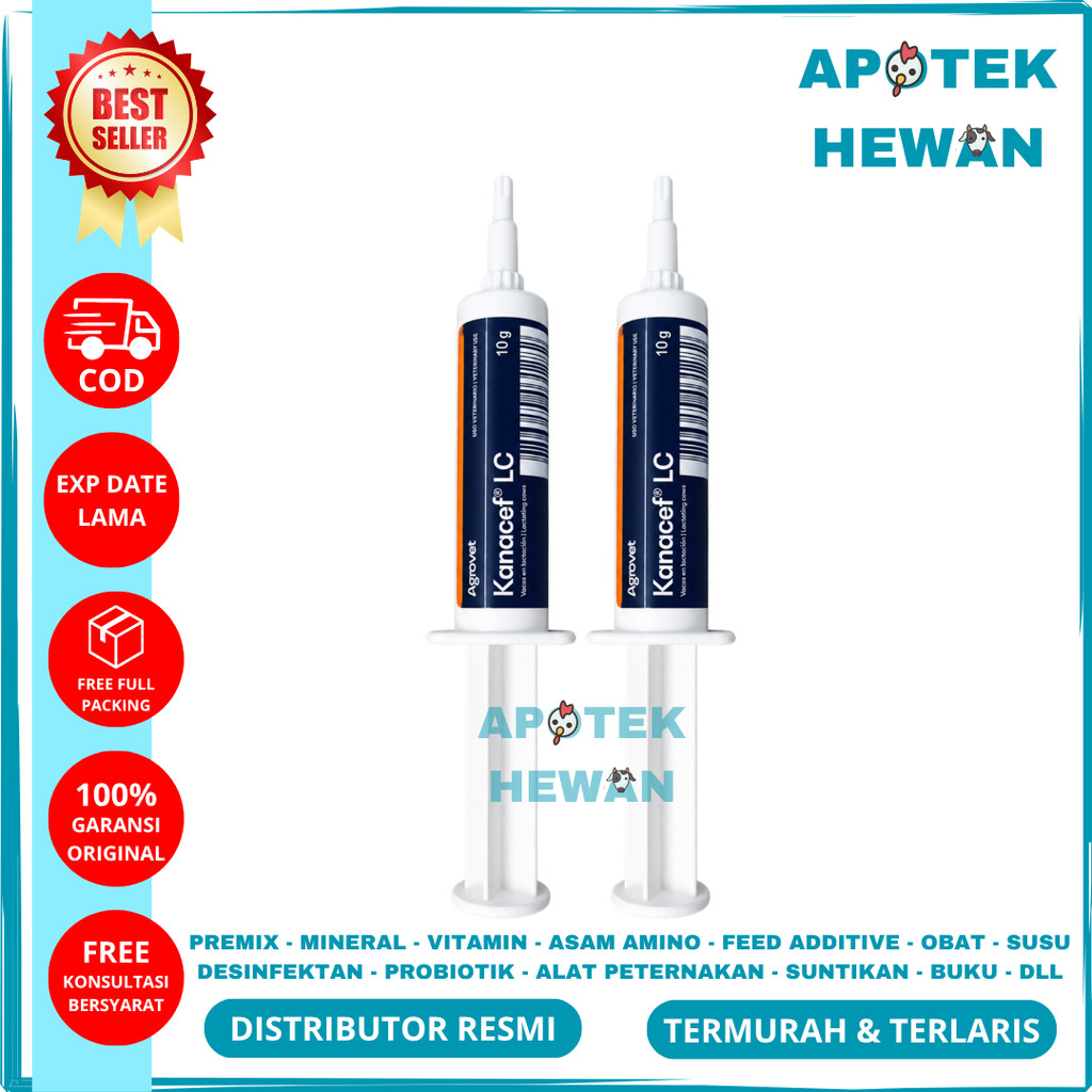 KANACEF LC AGROVET 1 PCS - Obat Mastitis Radang Ambing Sapi Perah & Kambing Perah Fase Laktasi