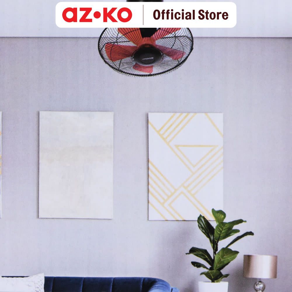 AZKO Krisbow Kipas Angin Plafon Orbit 16 Inch 80 Watt - Merah Wall Fan Kipas Tembok Fan Dinding Sirk