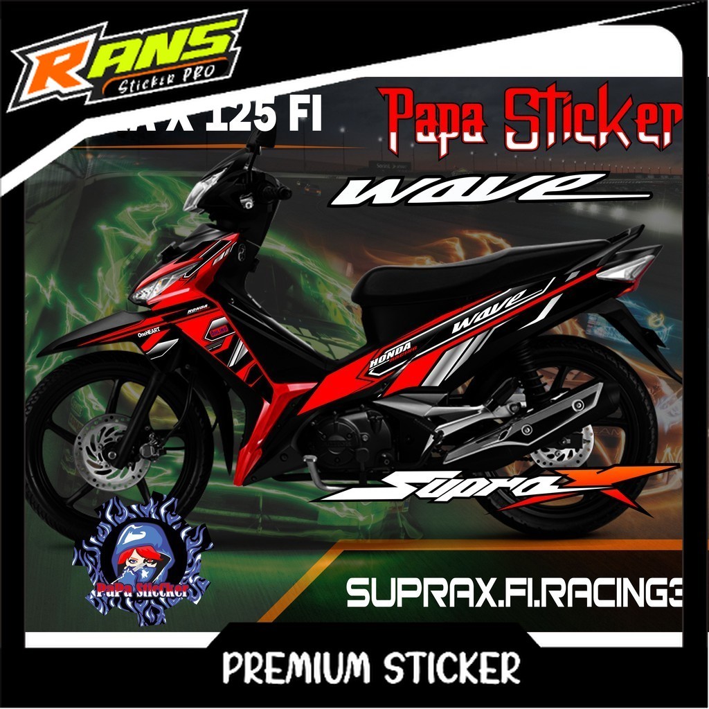 Stiker Striping SUPRA X 125 FI - STICKER SUPRA X 125 FI - list variasi racing 03