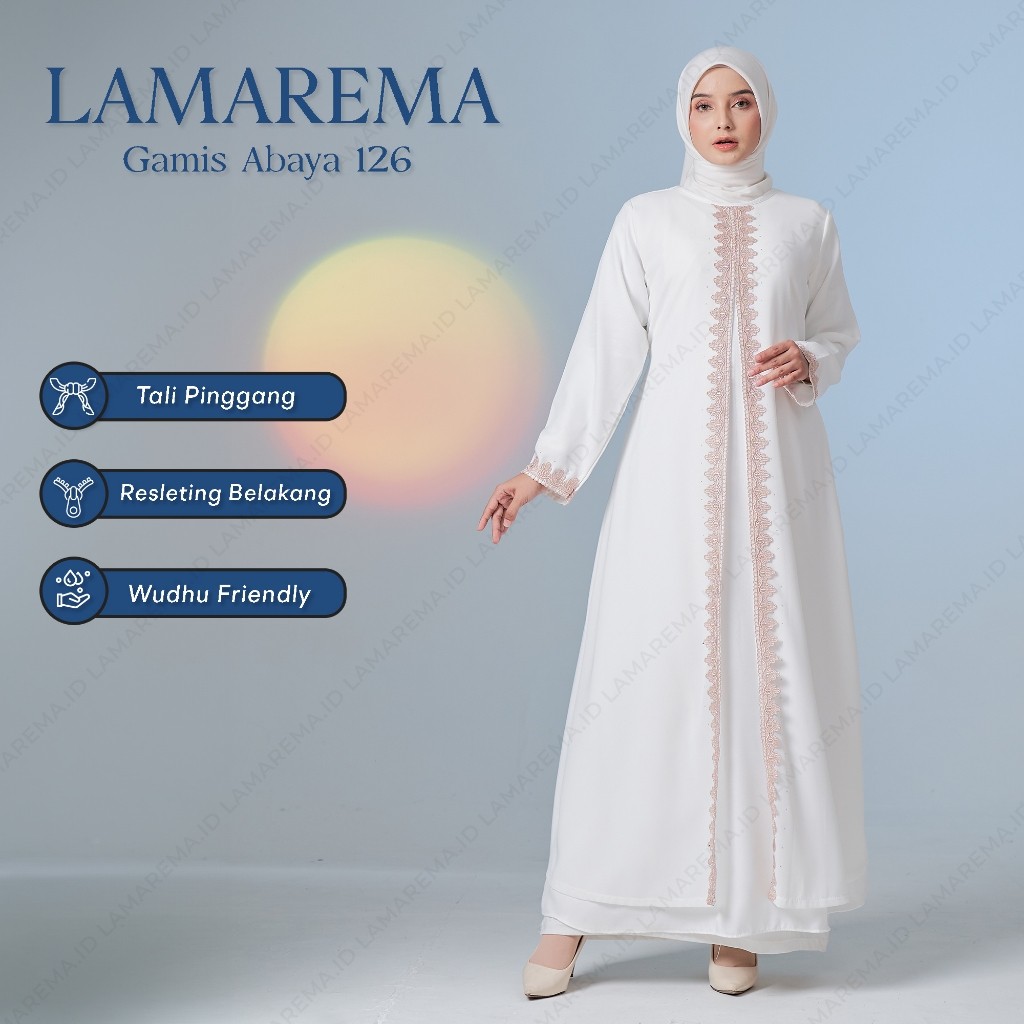 ES.COLD Baju Gamis Abaya Putih Wanita Modern Mewah Dan Elegan Terbaru | Abaya Turkey Turki Warna Put