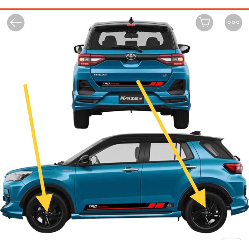 TUTUP DOF DOP RODA VELG BAN RECING GR TOYOTA RAIZE CALYA AGYA AVANZA DAIHATSU ROCKY SIGRA AYLA XENIA