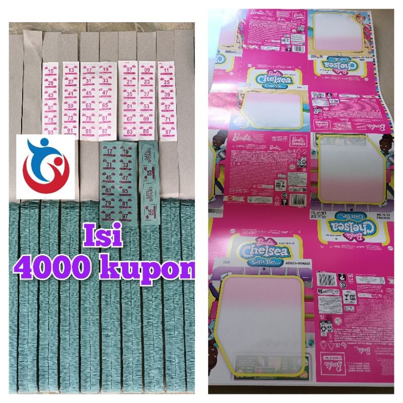 HALHIMAH Mainan Cabutan Kosongan Isi 4000 Kupon Mainan Anak