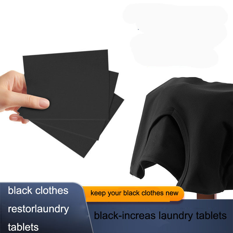 Laundry sheets Black clothing laundry detergent sheets, laundry capsules - restore faded colors, ret