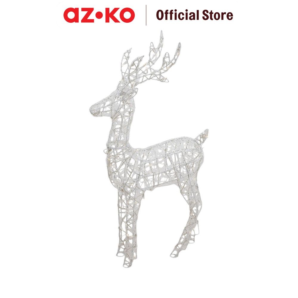 AZKO Noelle Lampu Dekorasi Natal Christmas Deer Standing - Putih Hiasan Natal Pernak Pernik Natal Or
