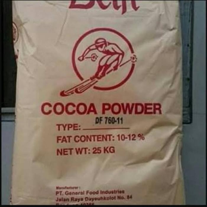 1KG COKELAT BUBUK DELF KAKAO COCOA POWDER COKLAT BUBUK TANPA GULA COKELAT DELFI 720 760 DARK COCOLAT