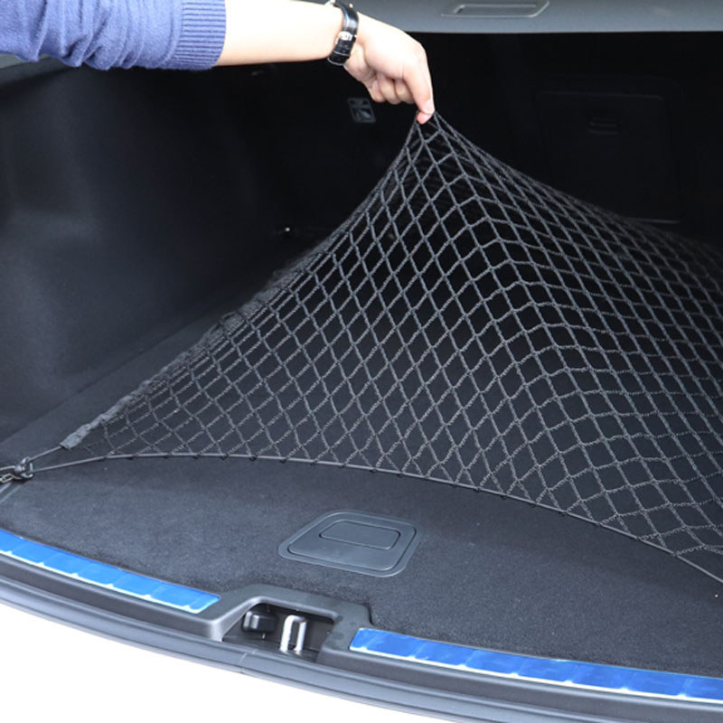 4 HooK Car Trunk Cargo Mesh Net Luggage For Mercedes Benz W211 W221 W220 W163 W164 W203 C E SLK GLK 