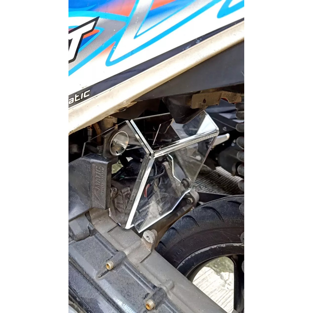 Tabokan Beat Karbu  Bahan Akrilik Bening Dan Riben Tebal 3mm - cover akrilik motor beat dan scoopy  