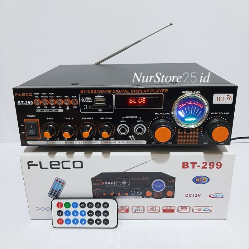 FLECO Amplifier FLECO 299 Bluetooth Stereo Karaoke + Mp3 player + FM Radio