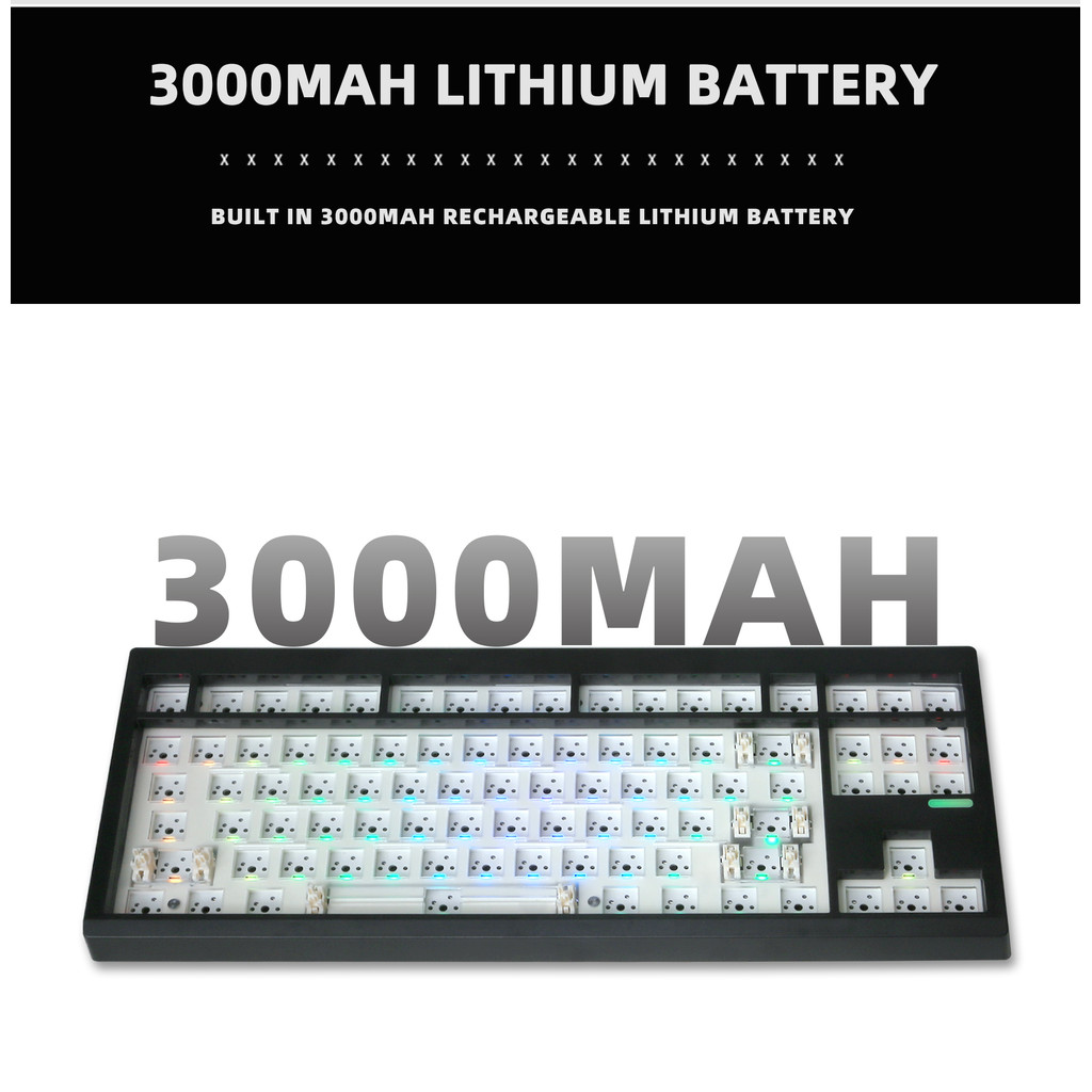 ZUOYA GMK87-L Meanical Keyboard KIT 3-Mode Wireless Bluetooth Hot Swappable Gasket Customization Key