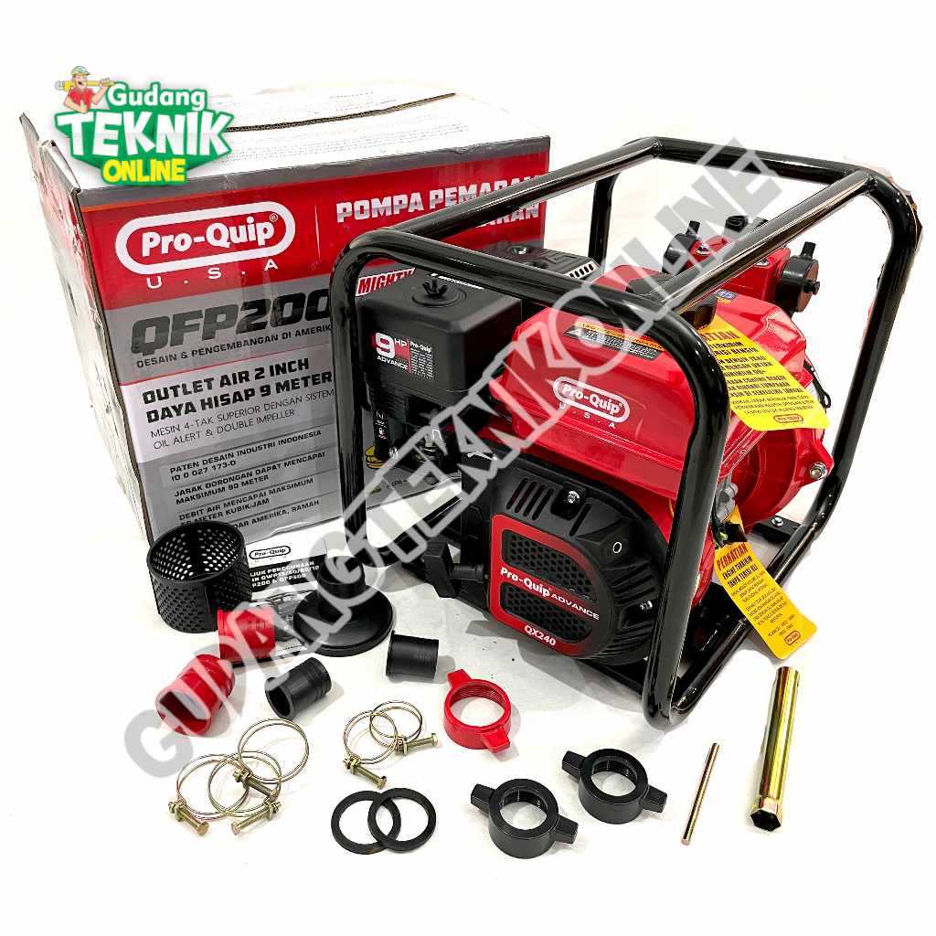Mesin Pompa Air Pemadam 2" PROQUIP QFP200 Sawah Air / Waterpump Alkon Irigrasi 2 Inch Pemadam Kebaka