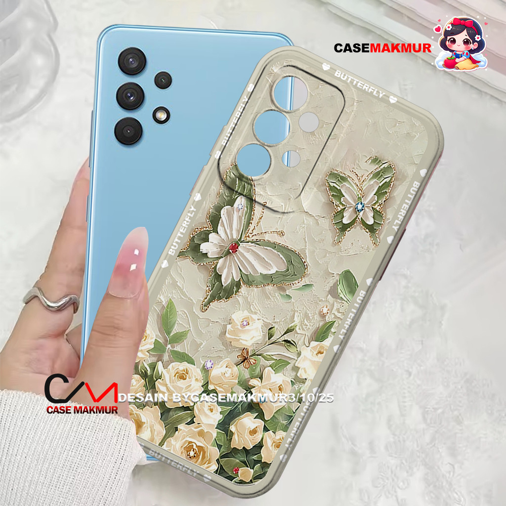Softcase Samsung A13 / A32 / A33 / A52 / A53 / A72 / A73 / A23 4G 5G - Case Butterfly - Prokamera