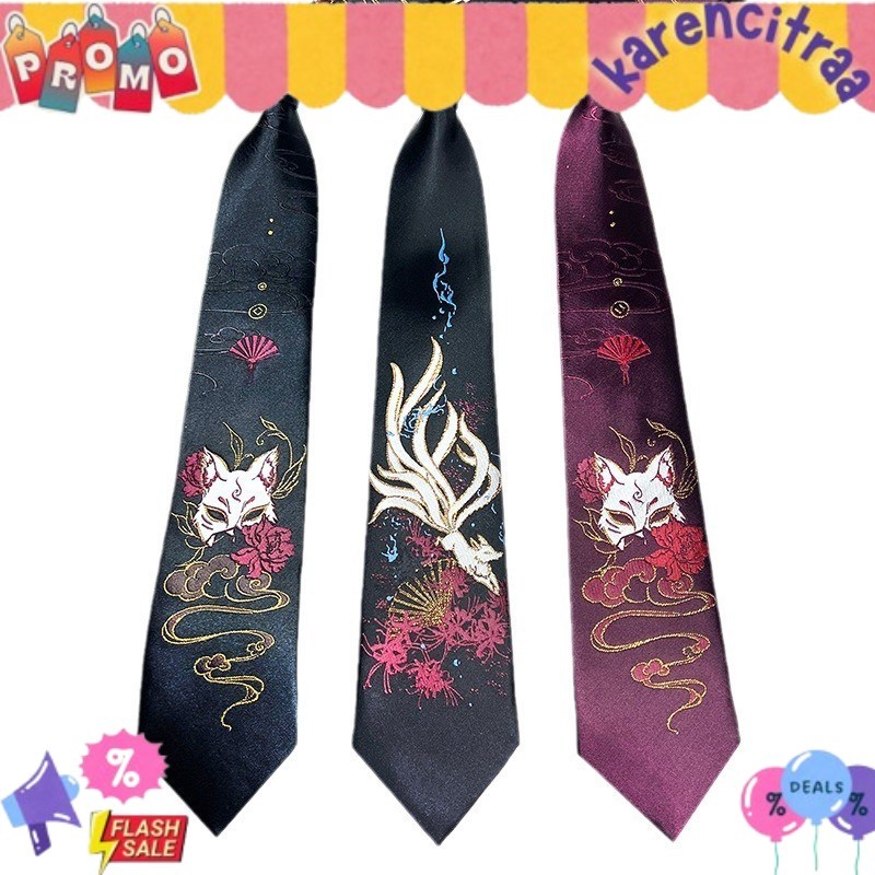 DAFX dasi fox rubah 9 ekor nine tail japan lolita gothic tie aksesoris cosplay halloween seragam jk 