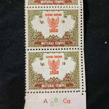 MATERAI KUNO 1000 RUPIAH TAHUN 1990-1995 ORIGINAL GRESS