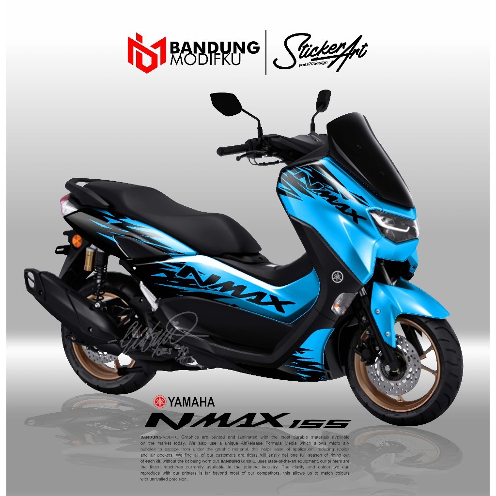 STICKER MOTOR NMAX NEW - MOTIF 001 - DECAL NMAX 2020 2021 2022 NEW - STIKER FULL BLOK NMAX 2020 2021