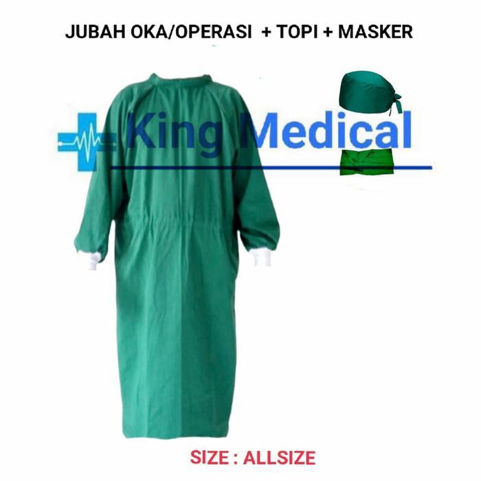 Jubah Operasi/Baju Oka Lengan Panjang