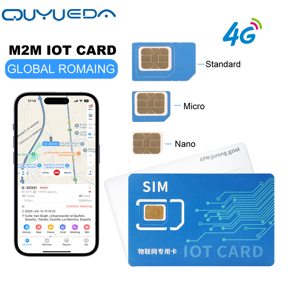 4G Sim Card Global Romaing Smart M2M IOT Card For GPS Tracker Collar Iot Device 360MB data 1 Year 2G