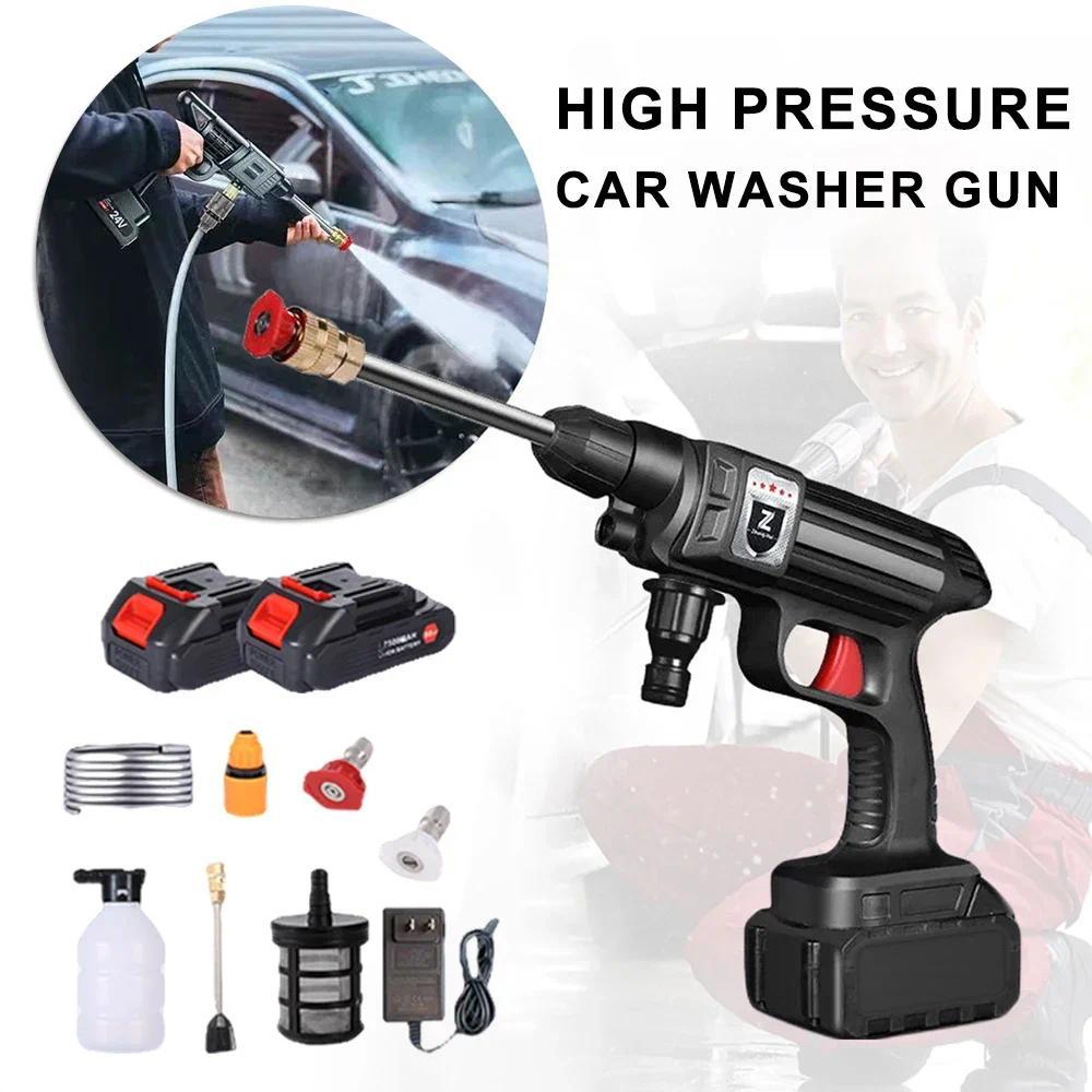 Automobile Water Gun 12000mAh Cordless High Pressure Cleaner Washer Spray Water Gun Car Wash Pressur