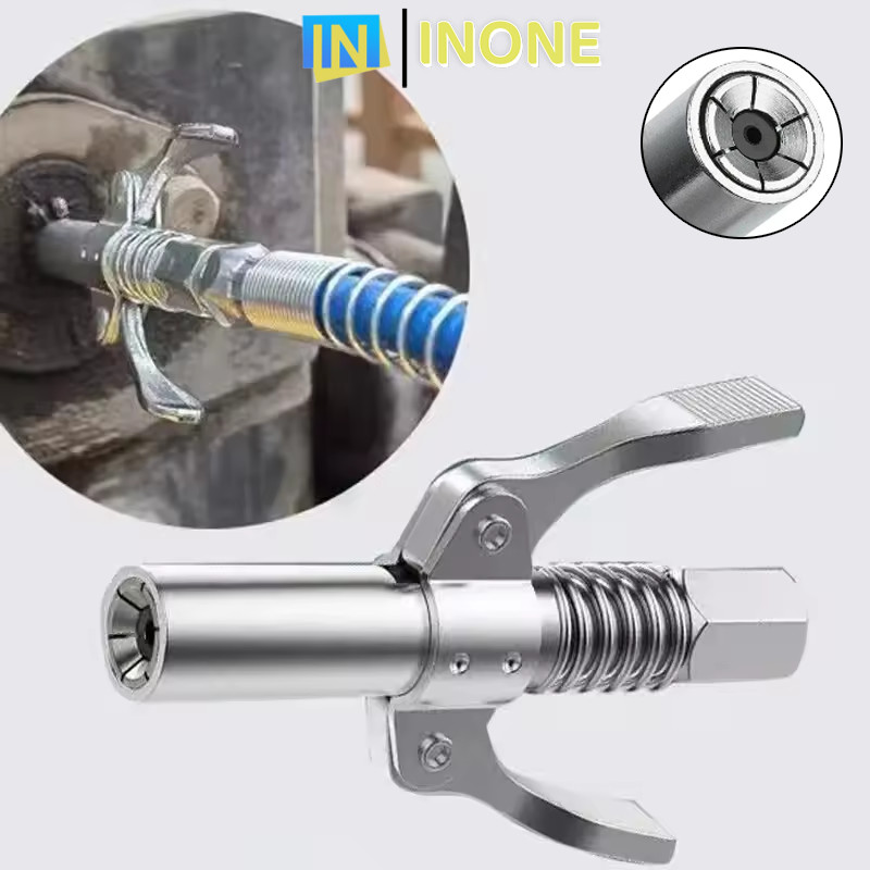 INONE - Kepala Selang Grease Gun Jepit Penjepit Nepel Stempet Grease Gun​