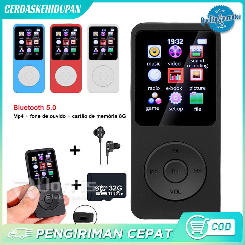 [Headphone gratis] MP4 Player Bluetooth MP3 Mini Player Bluetooth MP3 Bluetooth Speaker Free 32GB