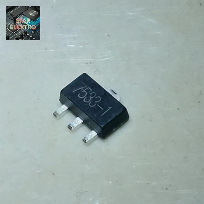 7533-1 Sot-89 SOT SMD UMW HT7533-1 IC Regulator LDO 3,3V 3.3V Holtek 7533 - 2 pcs TERBAIK...